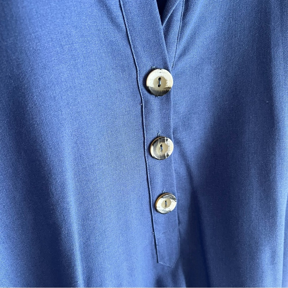 Zara Basic Botton Tunic Dress Linen/Cotton NWOT, Y2K - Picture 9 of 11